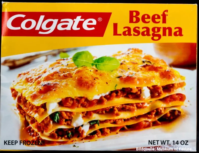Colgate Lasagne als schlechte Innovation